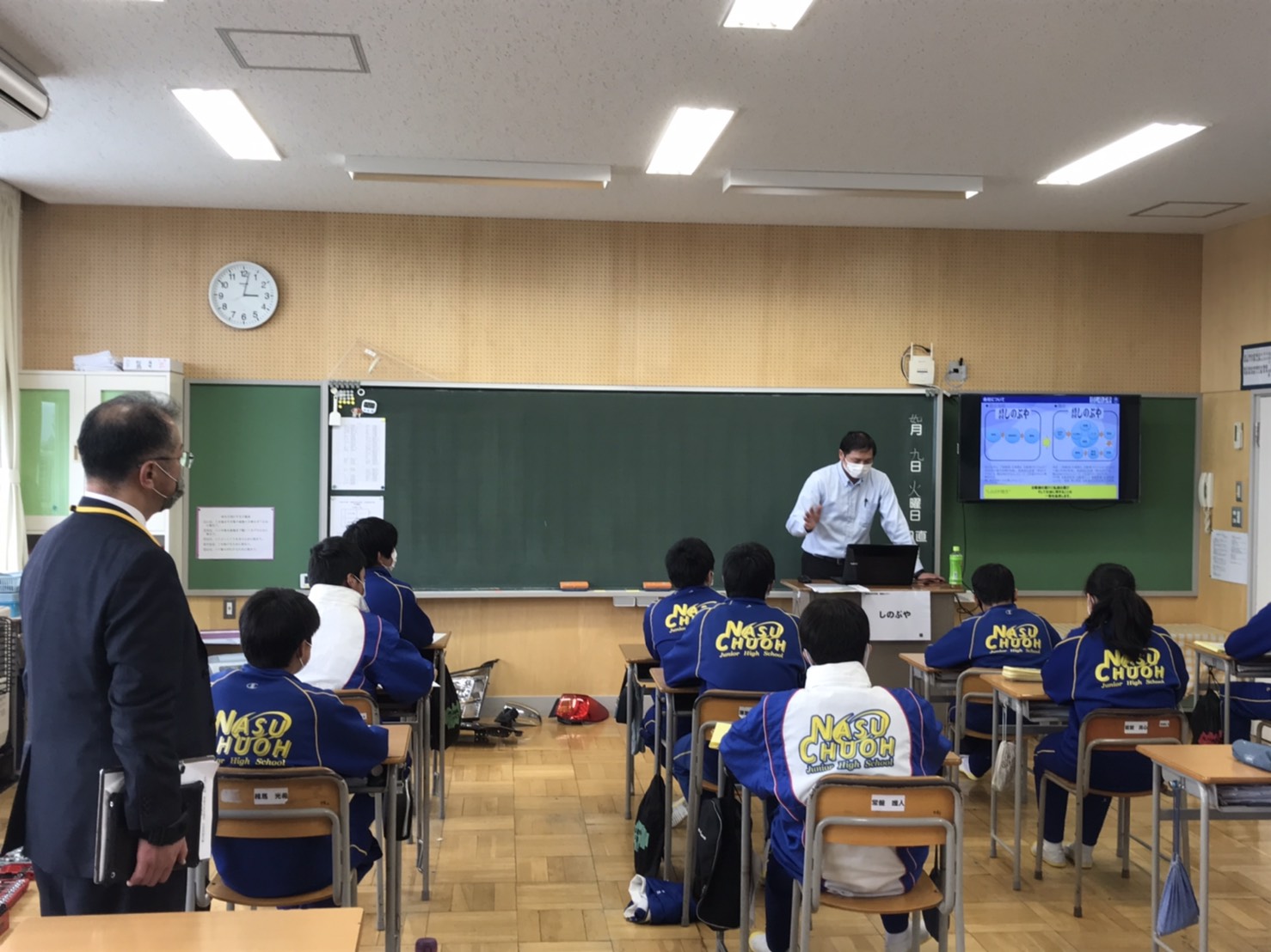 那須中央中学校「立志記念行事」（職業セミナー）で講話